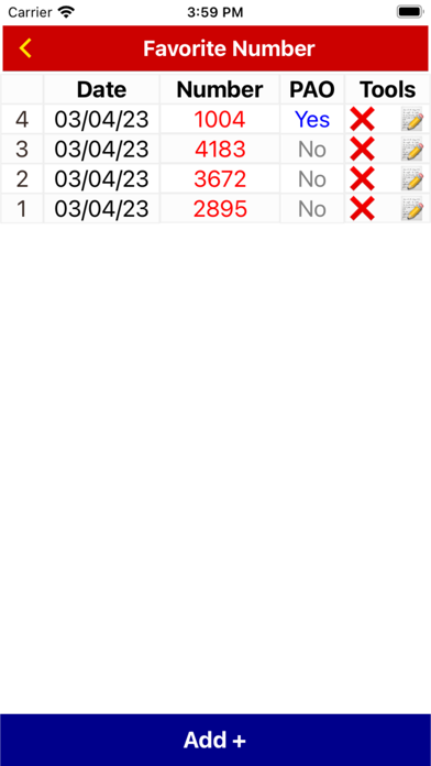 4D Results Toto 4D History Screenshot