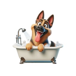 German Shepherd Bath Stickers