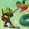 Giant Snake is an exciting adventure where a cute but brave frog battles against a giant snake