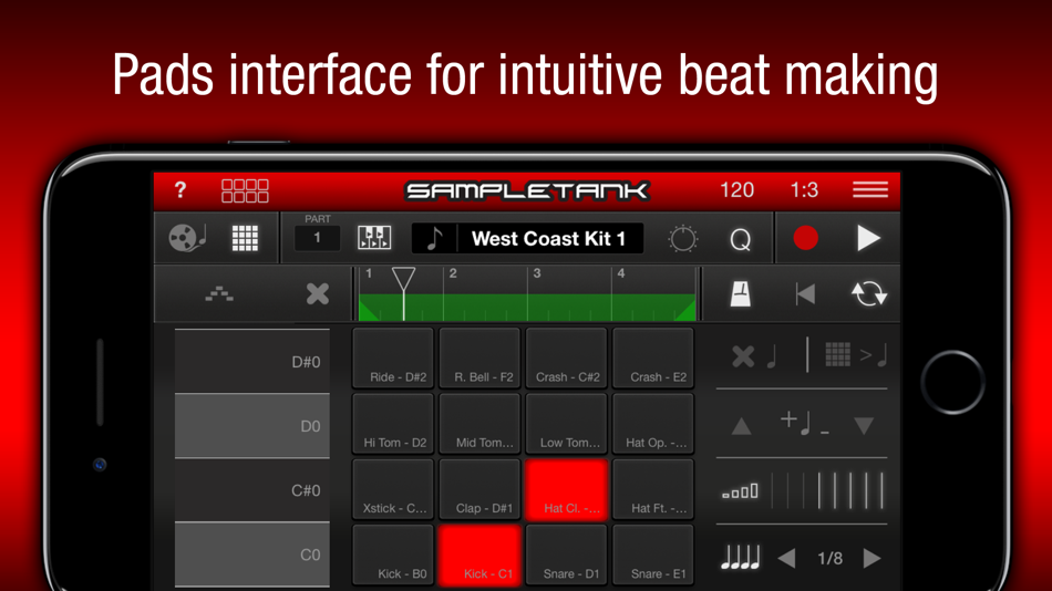 #4. SampleTank (iOS) 由: IK Multimedia US, LLC