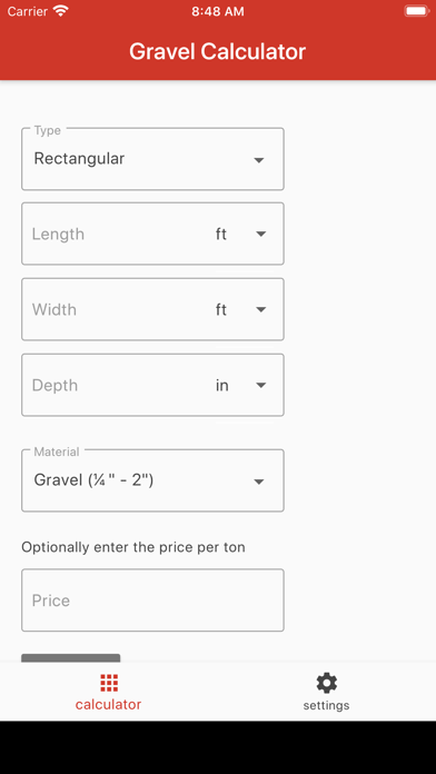 Gravel Calculator Plus Screenshot