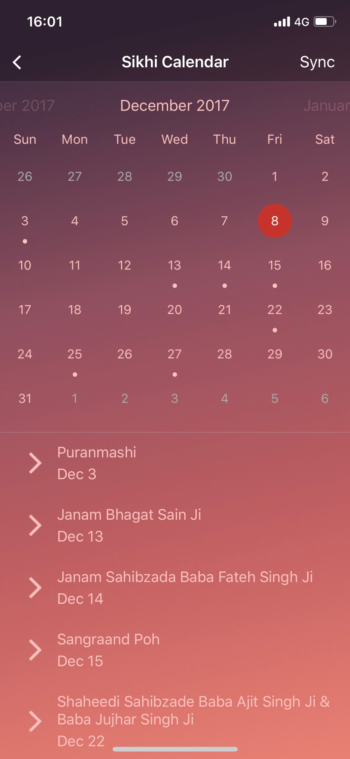 MySikhi: Nitnem Gutka Calendar screenshot 4