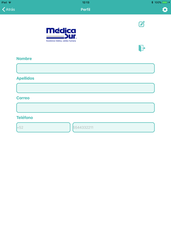 Expediente Clínico Médica Sur iPad screenshot 5 - Medical app