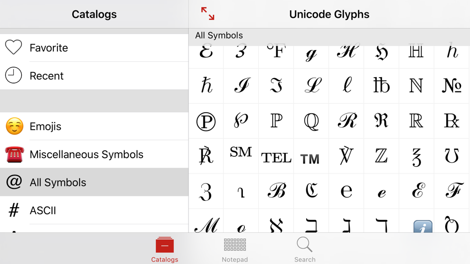 #4. Unicode Pad Pro with keyboards (iOS) Podle: Ziga Kranjec
