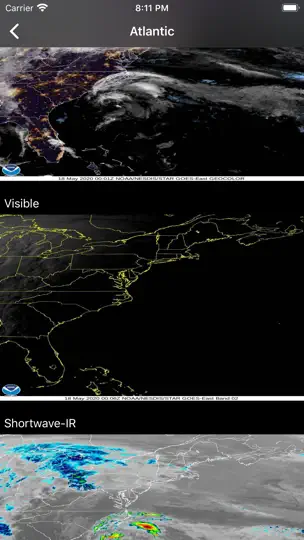 Screenshot von Hurricane Center auf dem iPhone 7