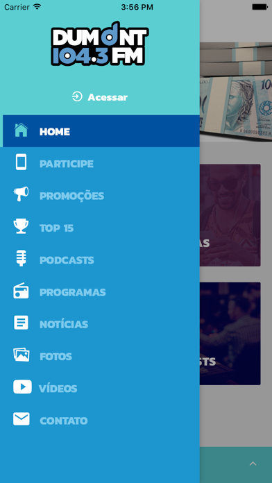 Dumont FM app screenshot