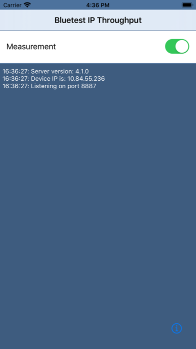 Bluetest IP Throughput screenshot