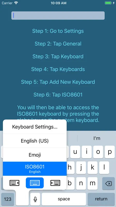 ISO 8601 Keyboard screenshot 1 of 3