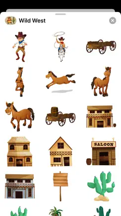 Wild West Stickers - Cowboys iPhone image 3