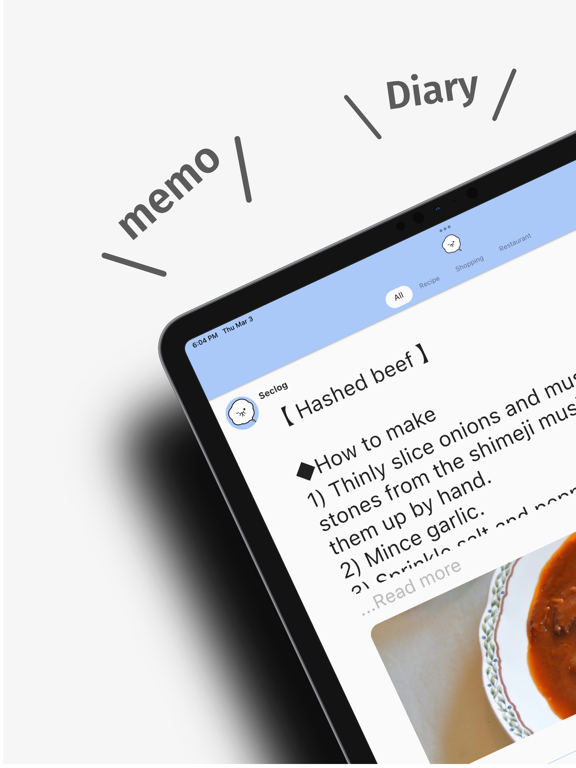 Seclog - Private Feed Journal iPad screenshot 1 - Productivity app
