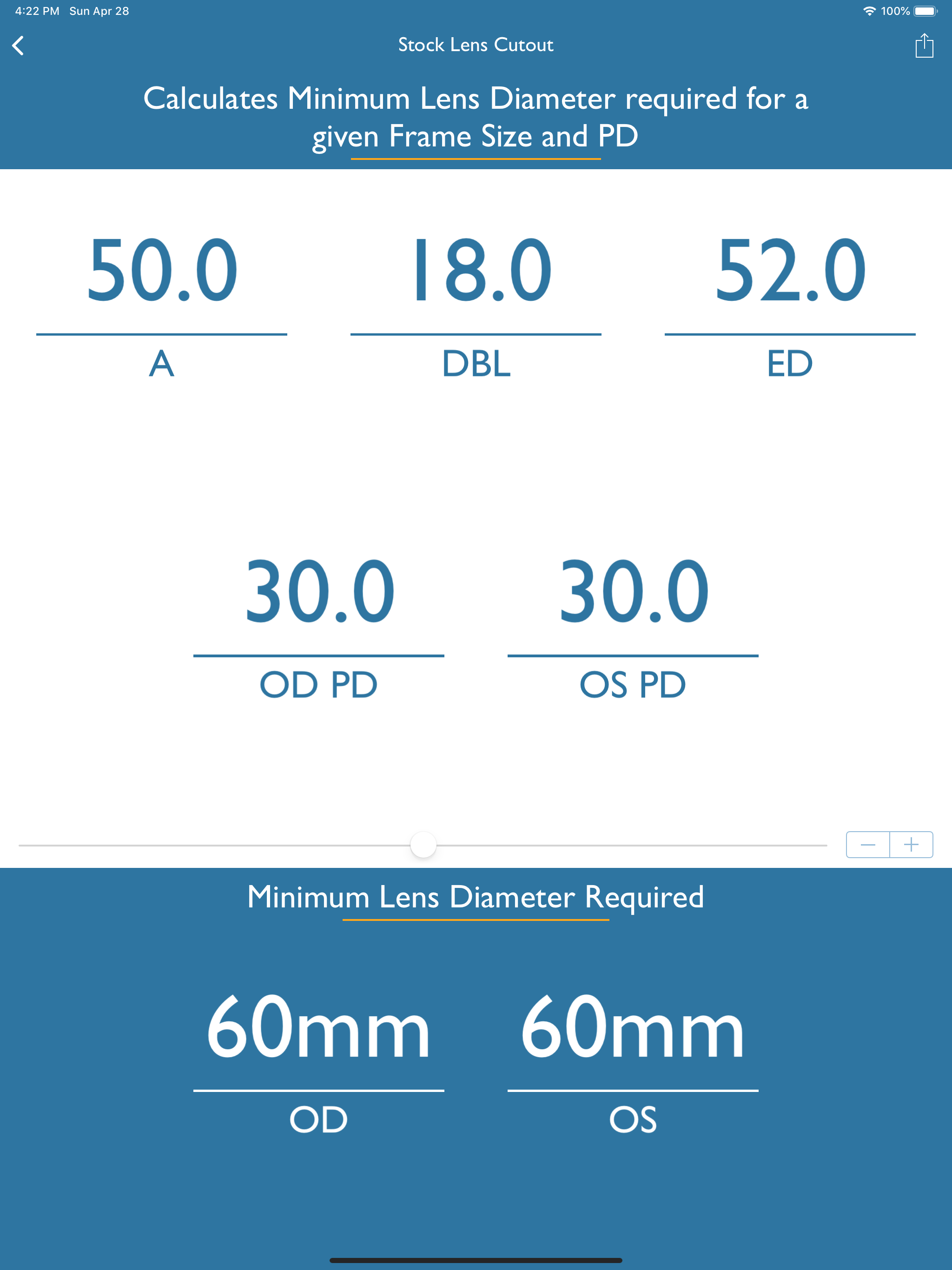 Optical Calculator for ECPs screenshot 9