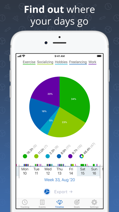 Timelines Time Tracking Screenshot