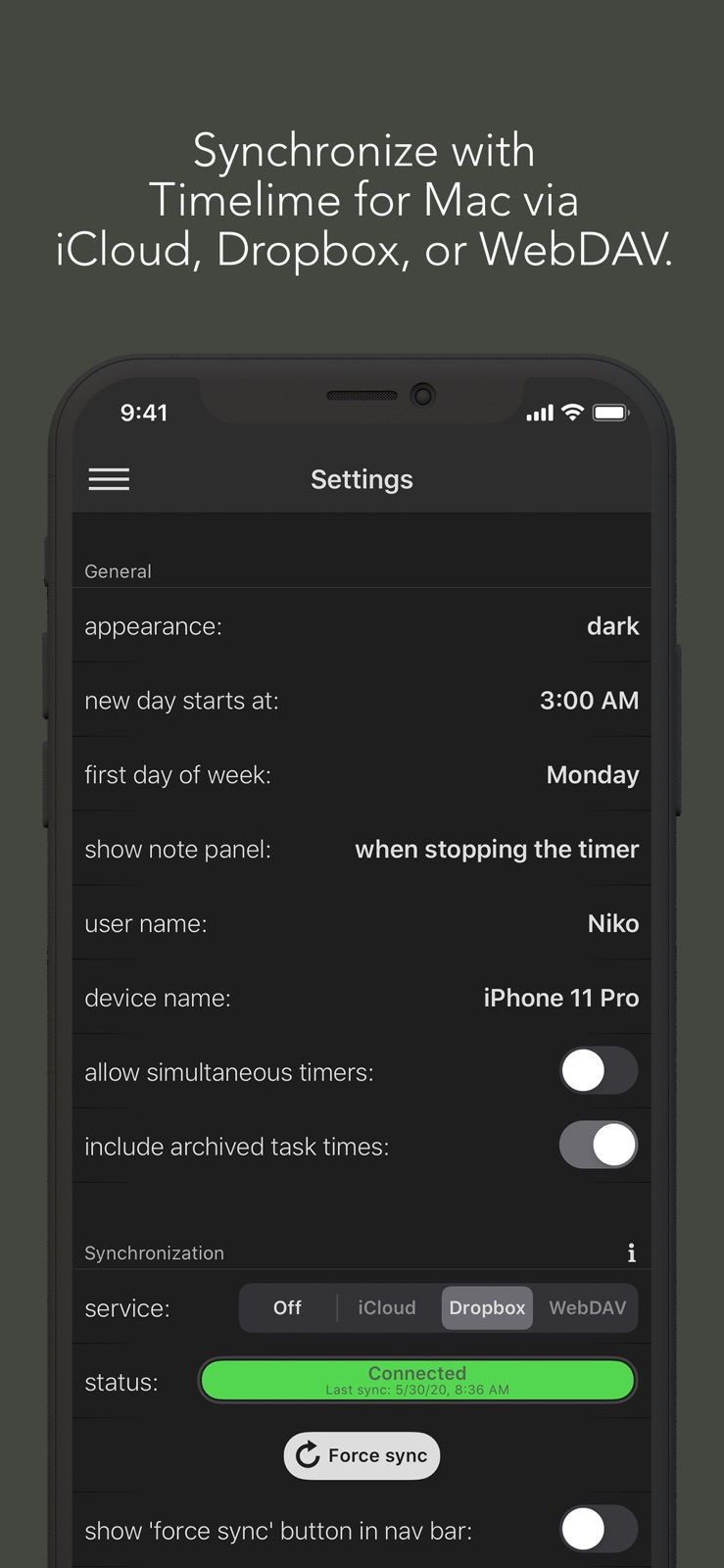 Timeframe - Time Tracking iphone screenshot 3