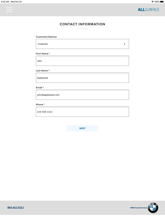 App screenshot