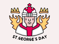 St. Georges Day Stickers