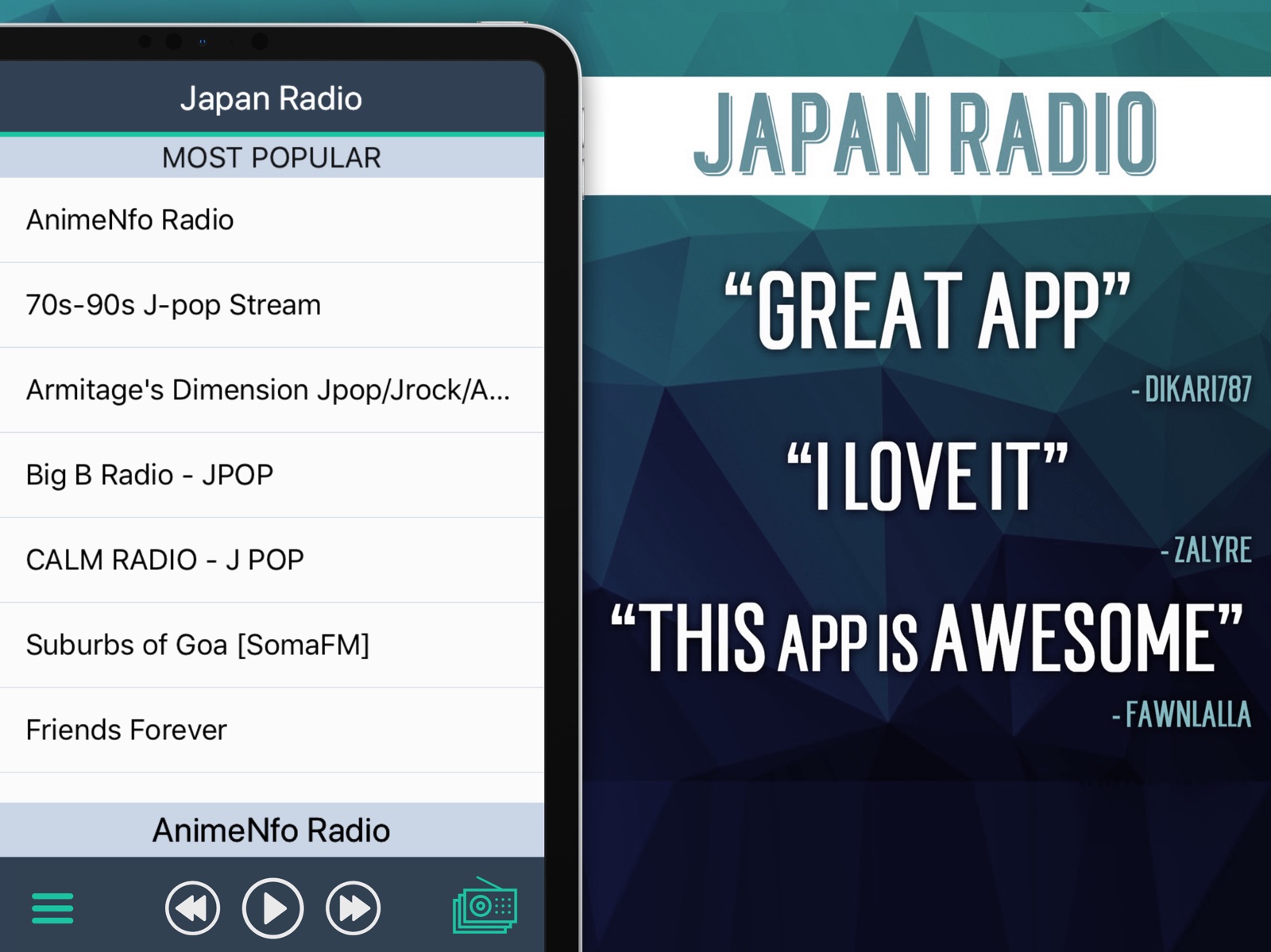 Japan Radio+ ipad screenshot 3