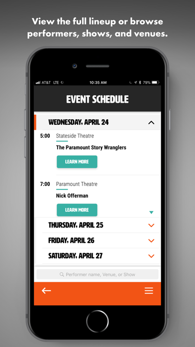 Moontower Comedy Festival iPhone screenshot 5 - Entertainment app