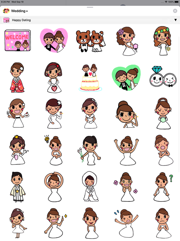 Wedding Sticker Emojis iPad screenshot 5 - Stickers app
