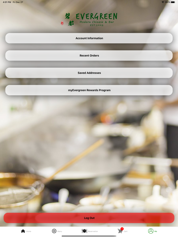 Evergreen Restaurant iPad screenshot 9 - Food & Drink app