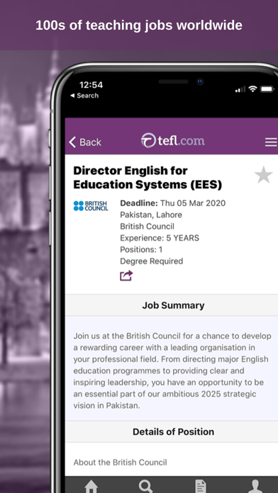 TEFL.com Jobs app screenshot