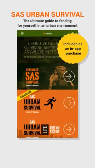 Captura de pantalla de SAS Survival Guide en iPhone 5