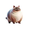 Fat Siamese Cat Stickers App Delete