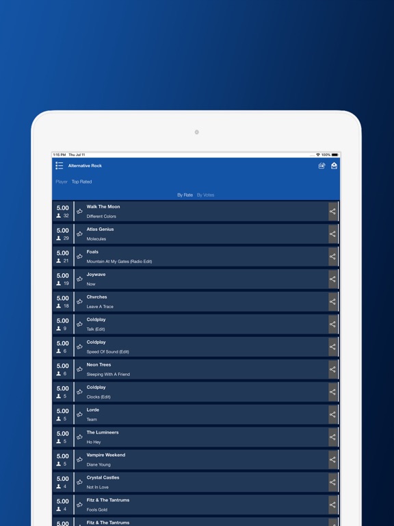 2000FM Network iPad screenshot 5 - Music app