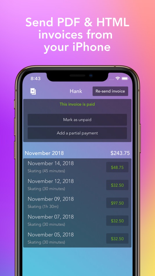 #1. Invoice asap: Lessons (iOS) By: Alexandr Zavalii