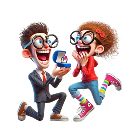 Wacky Proposal Stickers
