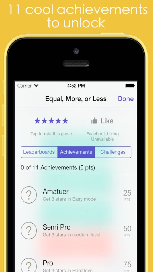 #5. Equal, More, or Less (iOS) By: Anand Raj R