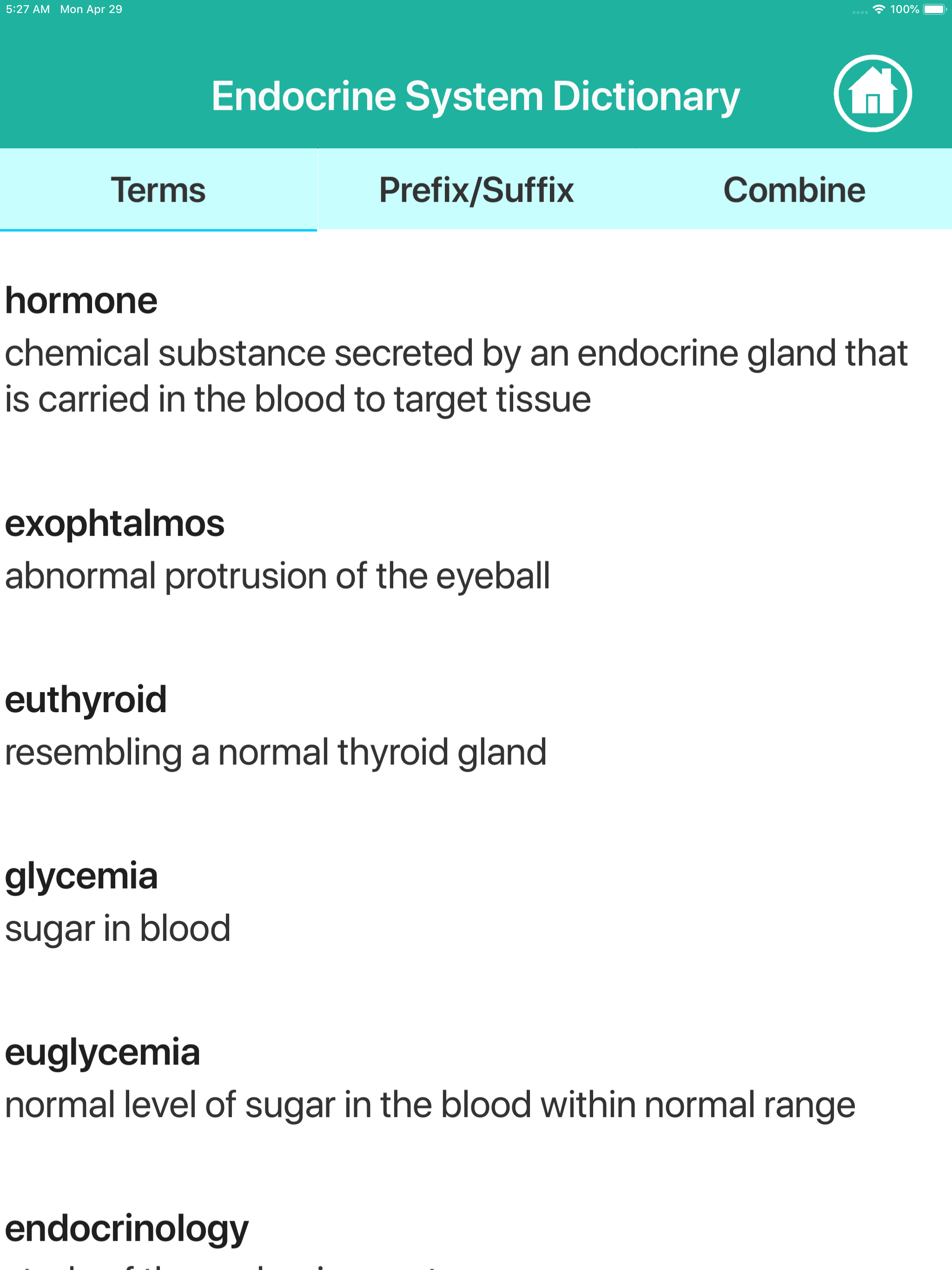 Endocrine System Medical Terms