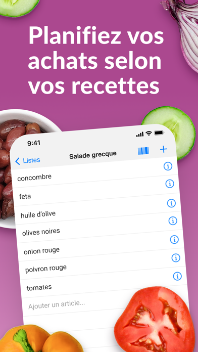 Screenshot #3 pour Liste de courses OurGroceries