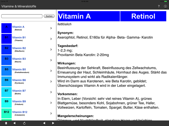 Screenshot #4 pour Vitamine & Mineralstoffe