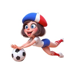 Sporty Frenchwoman Stickers