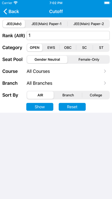 Screenshot #2 pour All India Admission for JoSAA