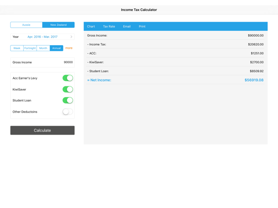 Screenshot #6 pour Income Tax Calculator (AU&NZ)
