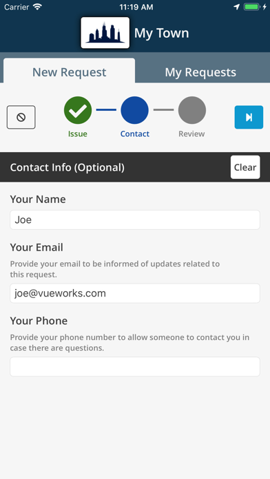 VUEWorks: CitizenVUE iPhone screenshot 3 - Productivity app