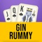 Free cards playing fun for 2 players at the gin rummy table