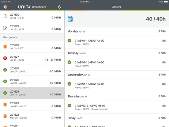 Screenshot #6 pour Unit4 Timesheets
