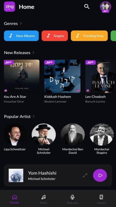 Screenshot #2 pour Zing JewishMusic Streaming App