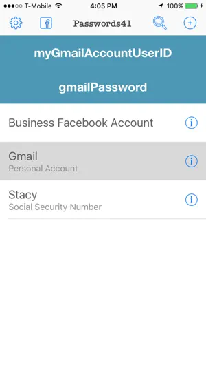 Passwords41 screenshot 2