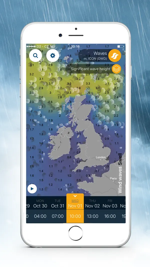 Ventusky: Wetterkarte & Radar iPhone App Screenshot 6 – Wetter