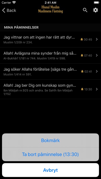 Hisnul Muslim (Svenska) screenshot-8