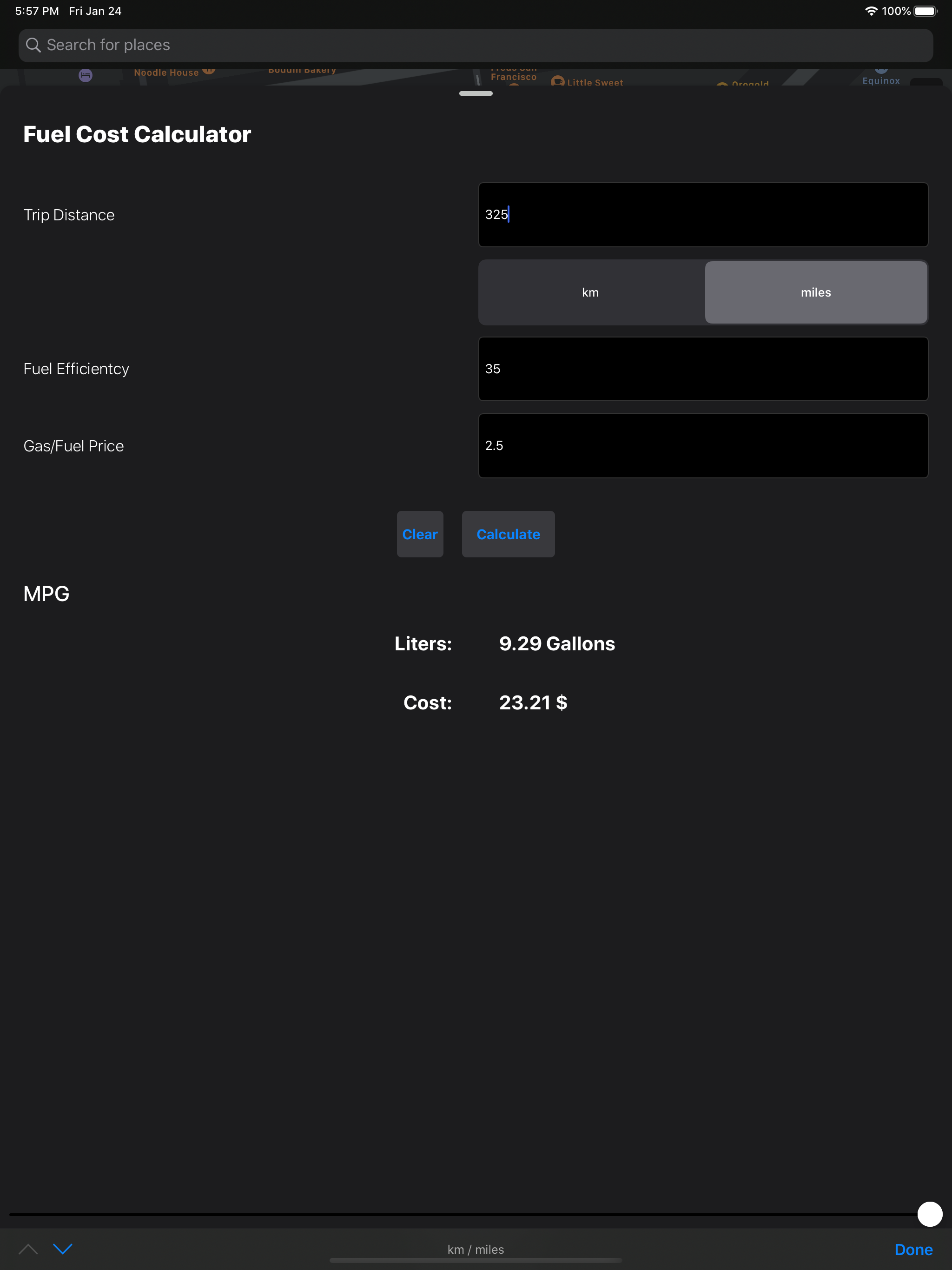 Fuel Cost Calculator - Maps screenshot 5