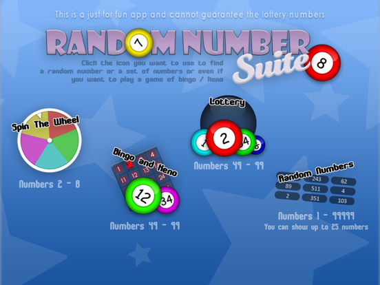 Random Number Suite iPad screenshot