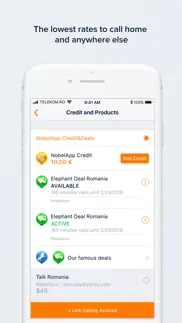 nobelapp calls and top ups iphone screenshot 1