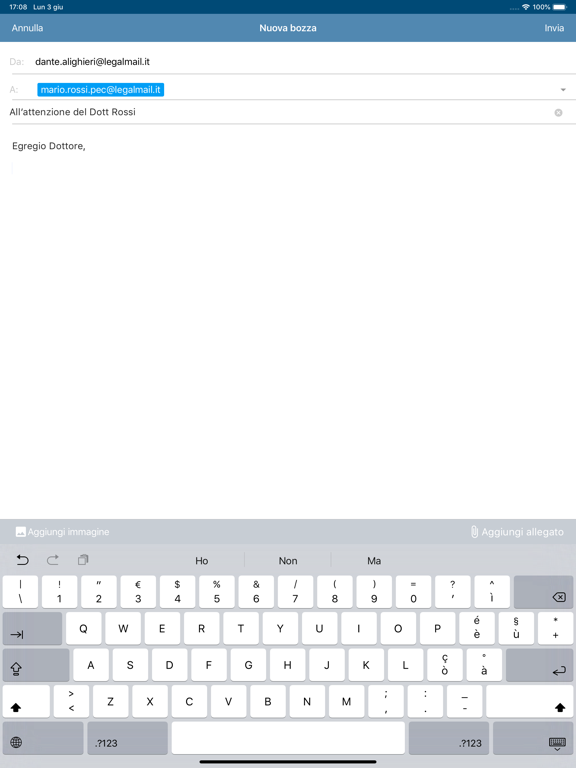 Legalmail iPad screenshot 6 - Productivity app