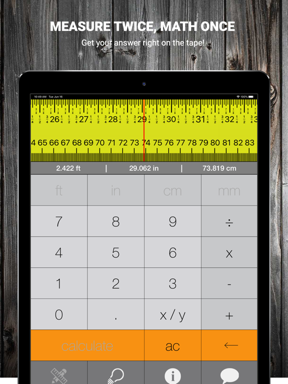 Screenshot #4 pour Tape Measure Calculator Pro