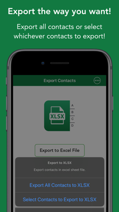 Contacts to XLSX - Excel Sheet screenshot 2