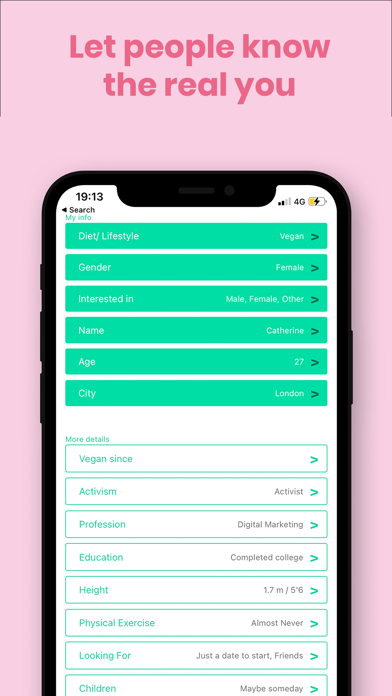 Veggly – Vegan Dating App Screenshot